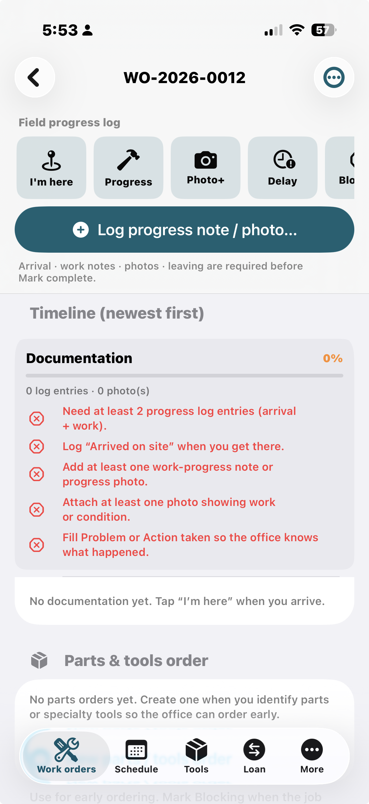 Workflow enforcement documentation gates